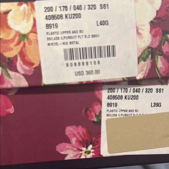 Gucci Black and Pink Sandals with Floral Design - Picture 4 of 4